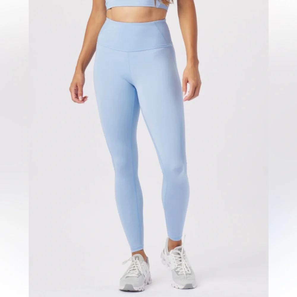 NWOT GLYDER Tone Up Legging Ice Blue tights pants gym Athleisure exercise S - Picture 3 of 8